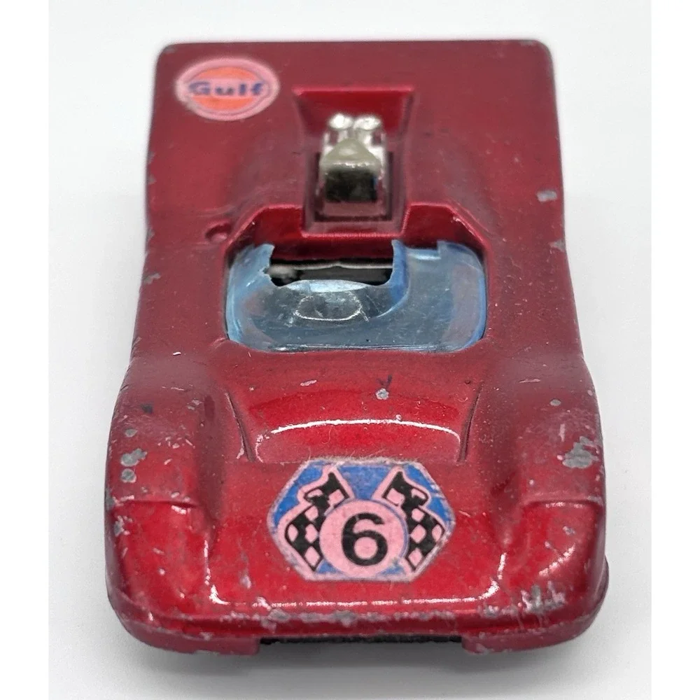 Vintage Hong Kong Ligier JS/3 Diecast Race Car No 2572 Gulf #6 Red